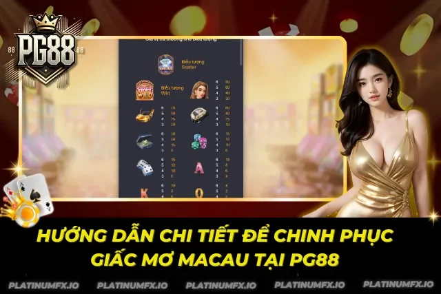 Bảng biểu tượng Scatter, Wild và mức trả thưởng trong bài Giấc Mơ Macau PG88